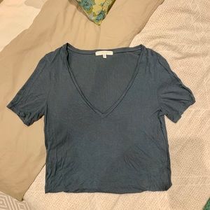 Forest Green V-neck